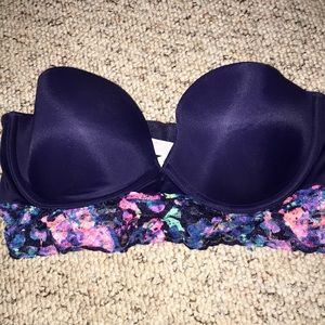 Victoria’s Secret pink strapless bra
